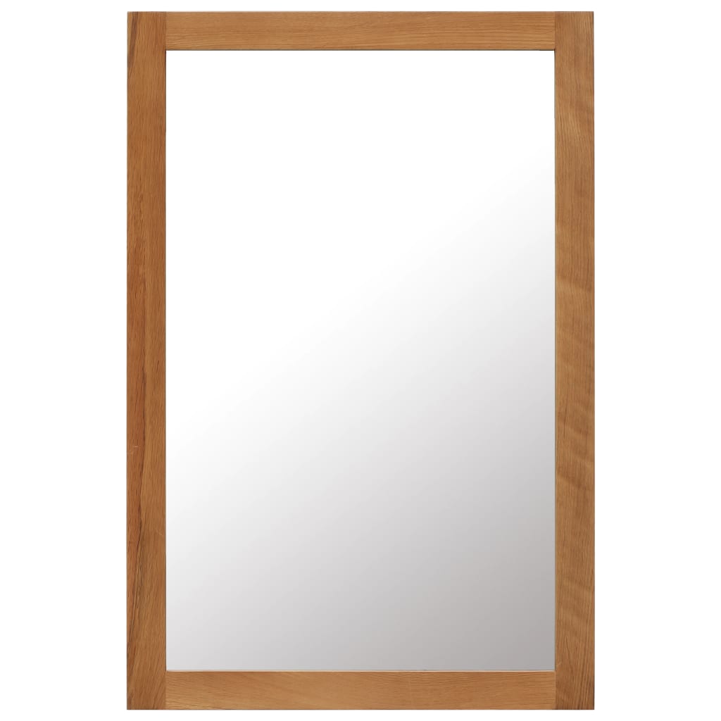 vidaXL Wall Mirror Bathroom Mirror Wardrobe Mirror for Door Solid Oak Wood