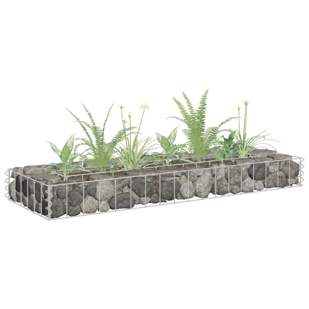 vidaXL Gabion Raised Bed Galvanized Steel 141.7"x11.8"x3.9"