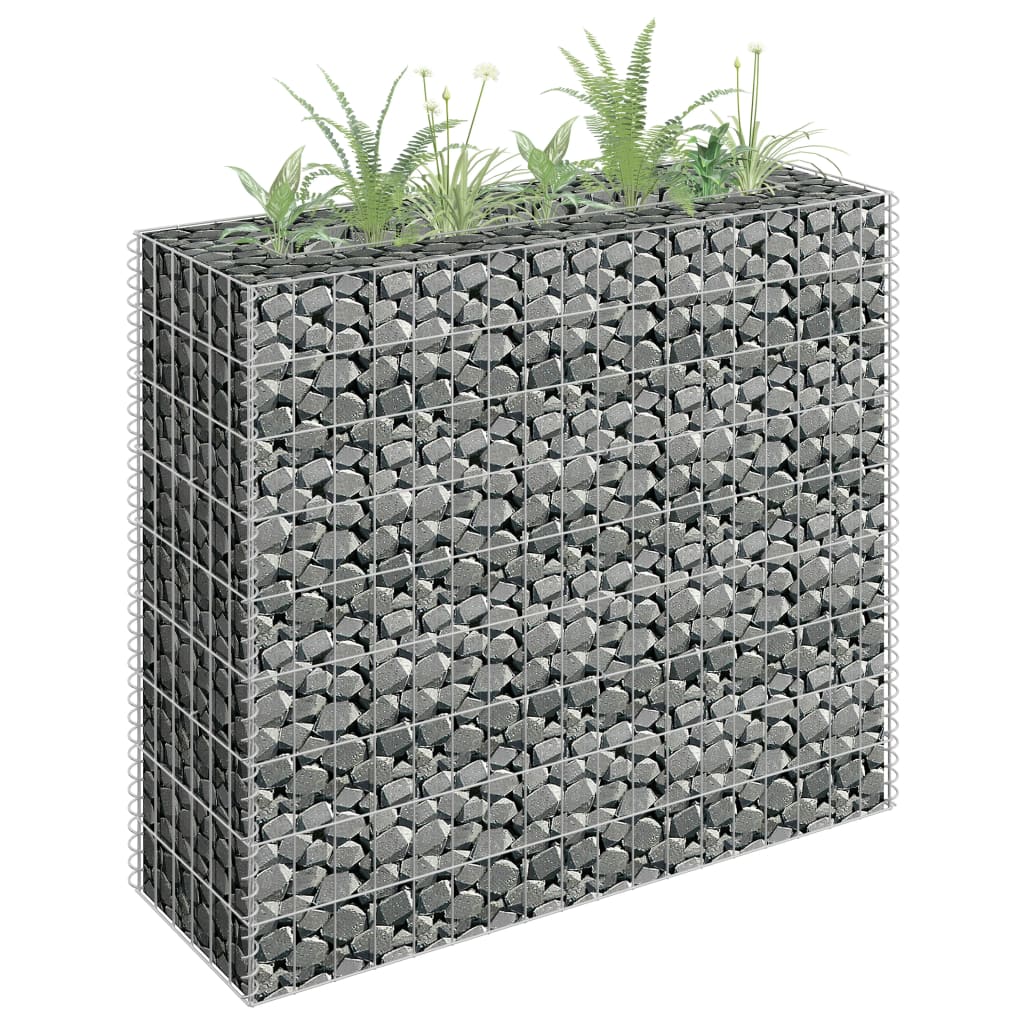 vidaXL Gabion Raised Bed Galvanized Steel 141.7"x11.8"x3.9"