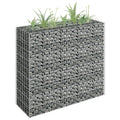 vidaXL Gabion Raised Bed Galvanized Steel 141.7"x11.8"x3.9"