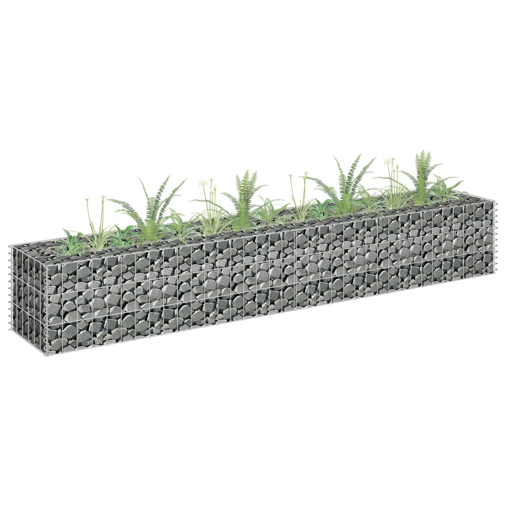 vidaXL Gabion Raised Bed Galvanized Steel 141.7"x11.8"x3.9"