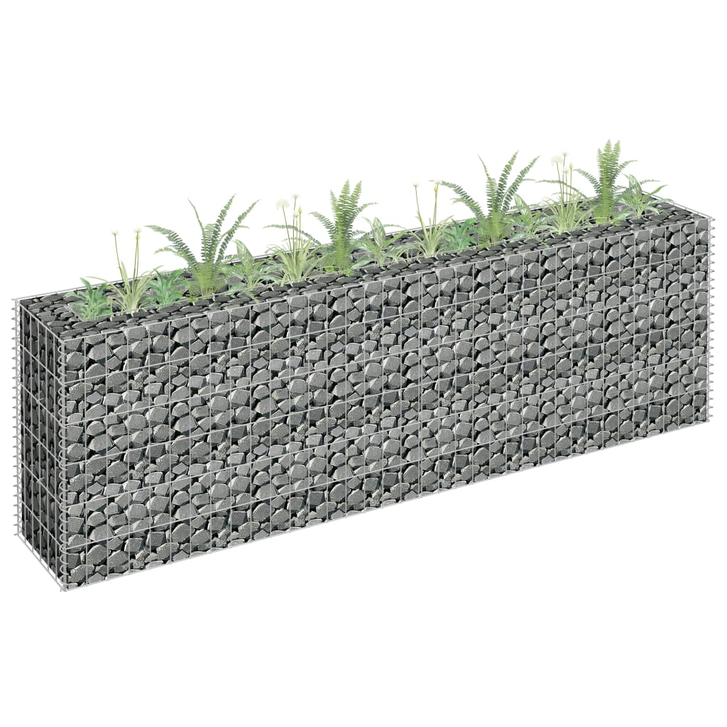 vidaXL Gabion Raised Bed Galvanized Steel 141.7"x11.8"x3.9"