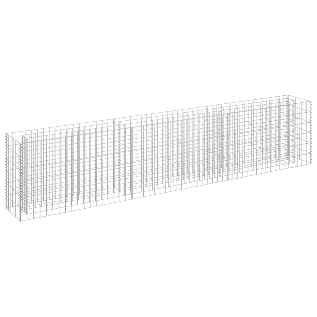 vidaXL Gabion Raised Bed Galvanized Steel 141.7"x11.8"x3.9"
