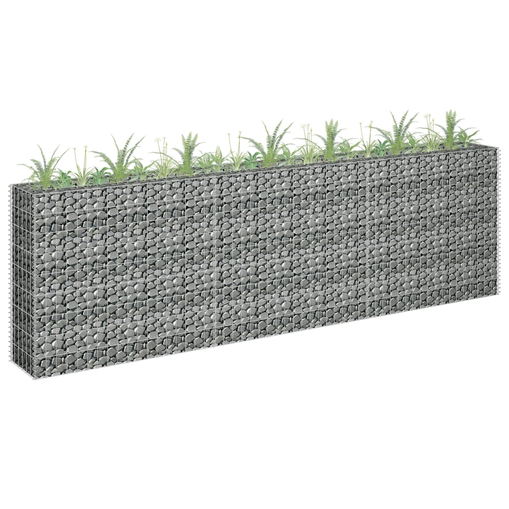 vidaXL Gabion Raised Bed Galvanized Steel 141.7"x11.8"x3.9"