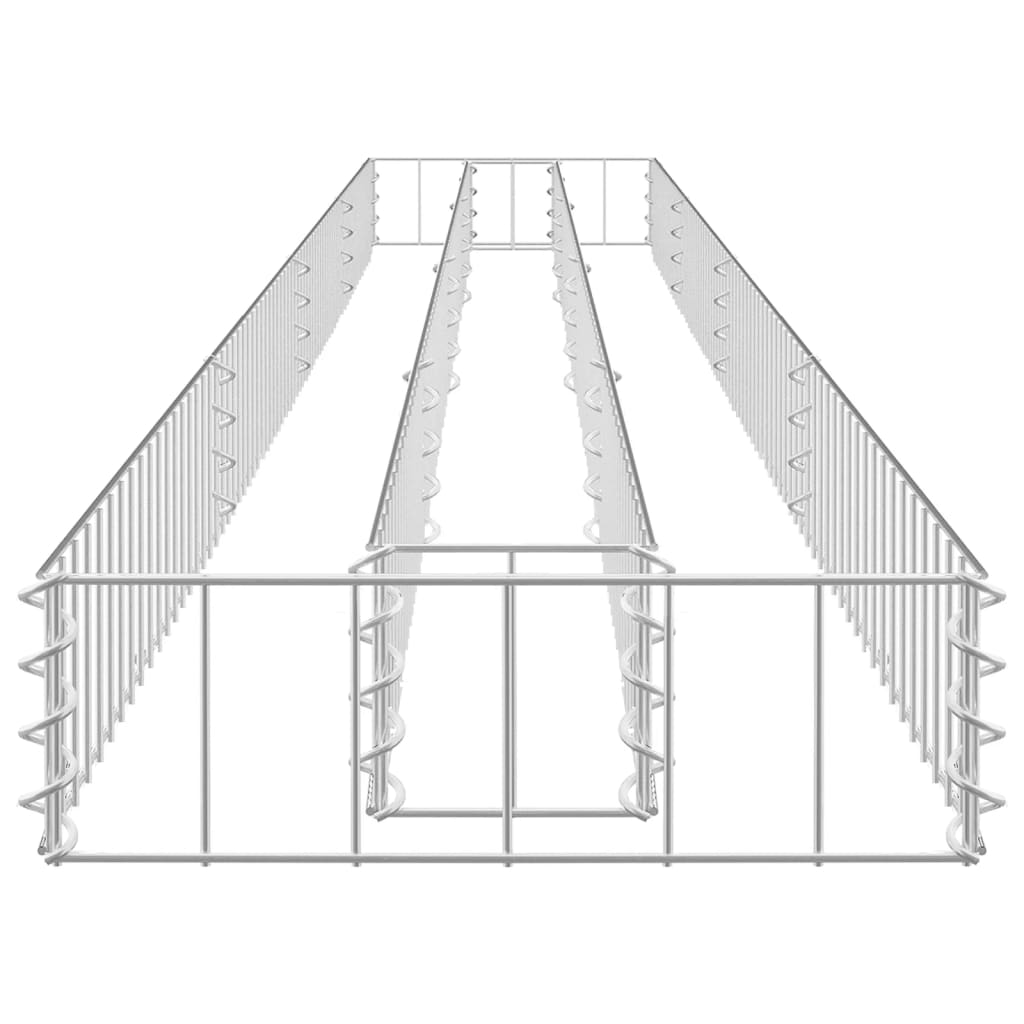 vidaXL Gabion Raised Bed Galvanized Steel 141.7"x11.8"x3.9"