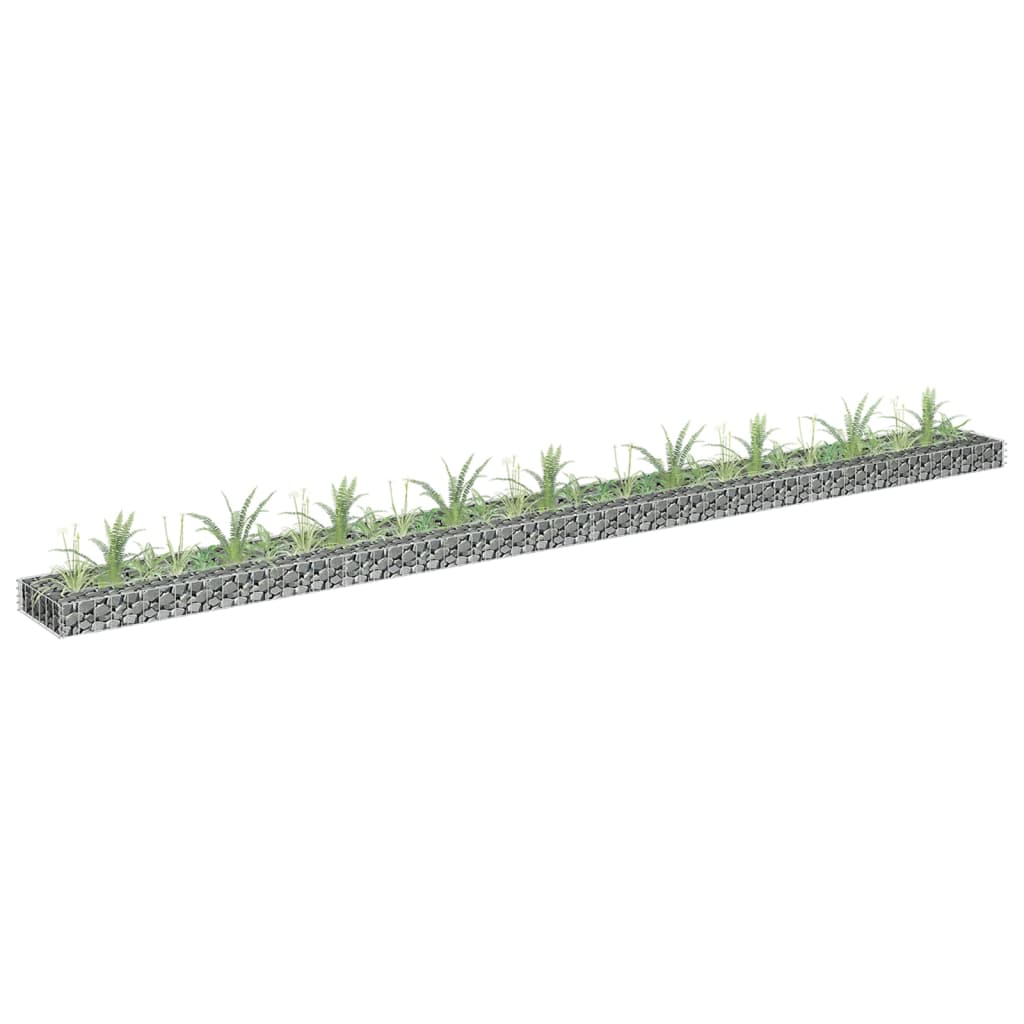 vidaXL Gabion Raised Bed Galvanized Steel 141.7"x11.8"x3.9"