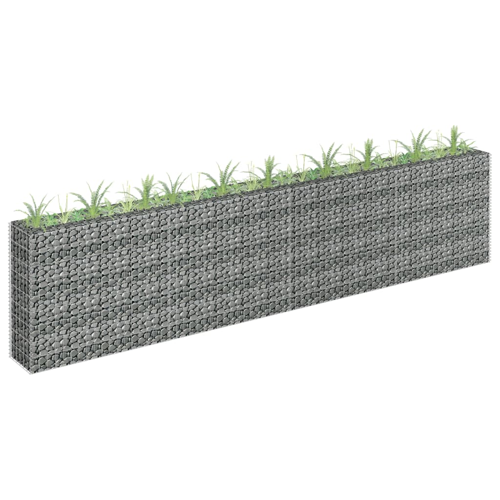 vidaXL Gabion Raised Bed Galvanized Steel 141.7"x11.8"x3.9"