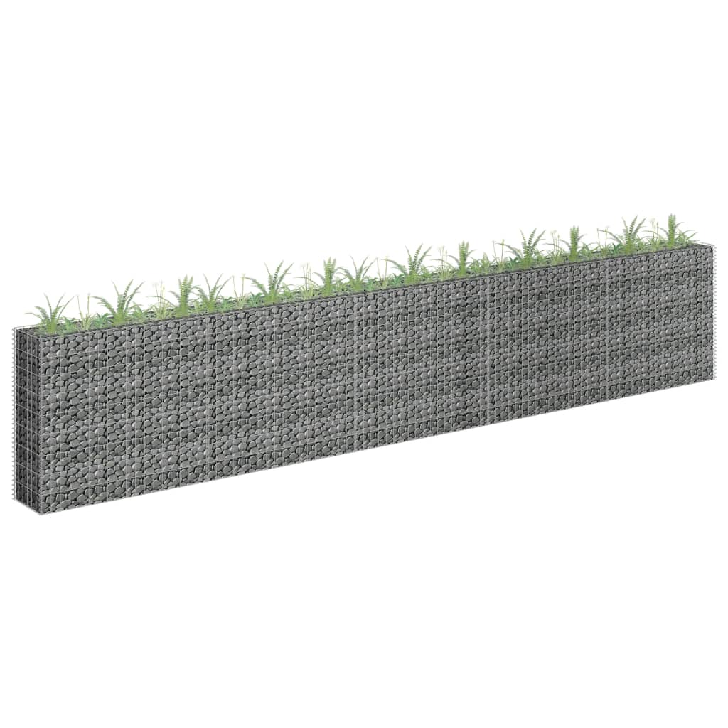 vidaXL Gabion Raised Bed Galvanized Steel 141.7"x11.8"x3.9"