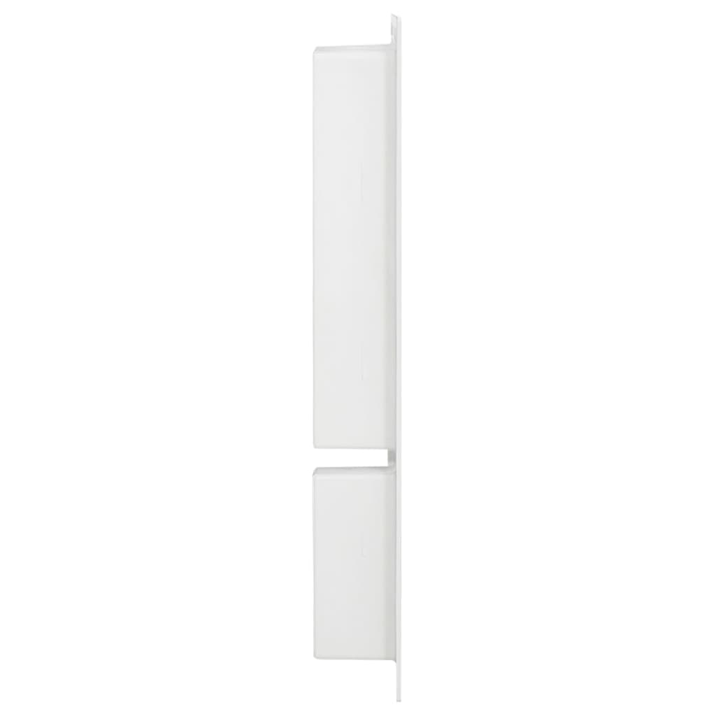 vidaXL Shower Niche with 2 Compartments High Gloss White 16.1"x27.2"x3.5"