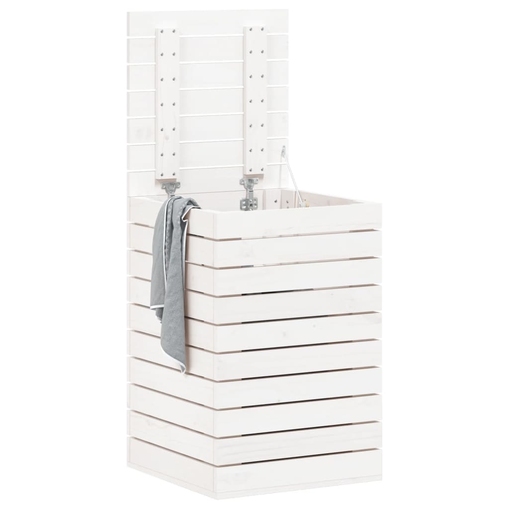 vidaXL Laundry Basket 17.3"x17.3"x26" Solid Wood Pine