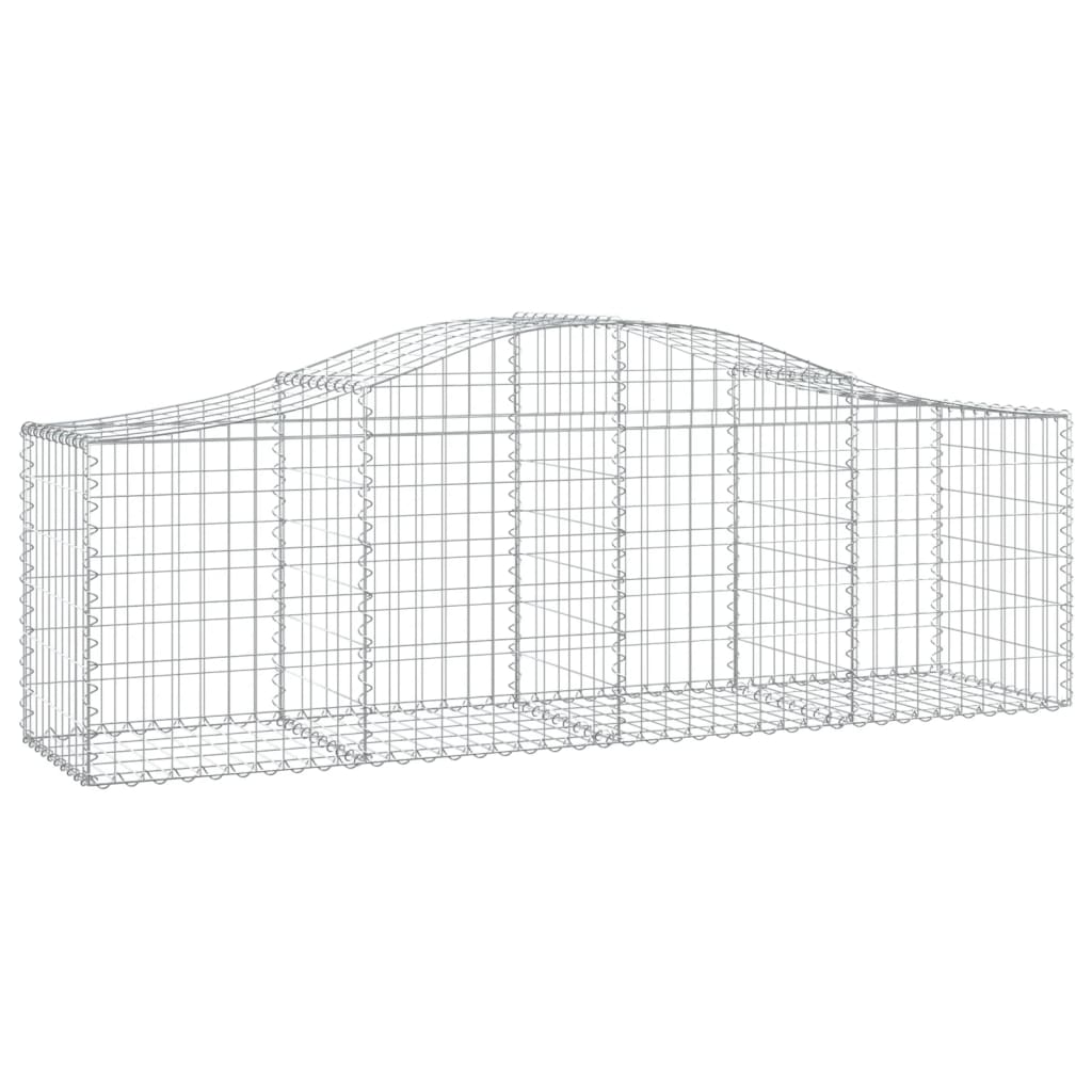 vidaXL Gabion Basket Arched Gabion Basket Planter for Flower Galvanized Iron