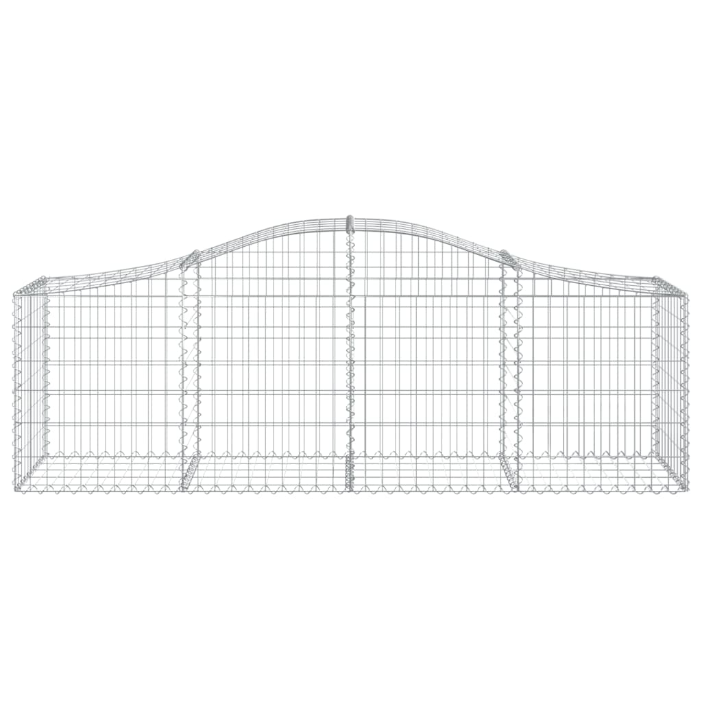vidaXL Gabion Basket Arched Gabion Basket Planter for Flower Galvanized Iron