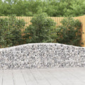 vidaXL Gabion Basket Arched Gabion Basket Planter for Flower Galvanized Iron