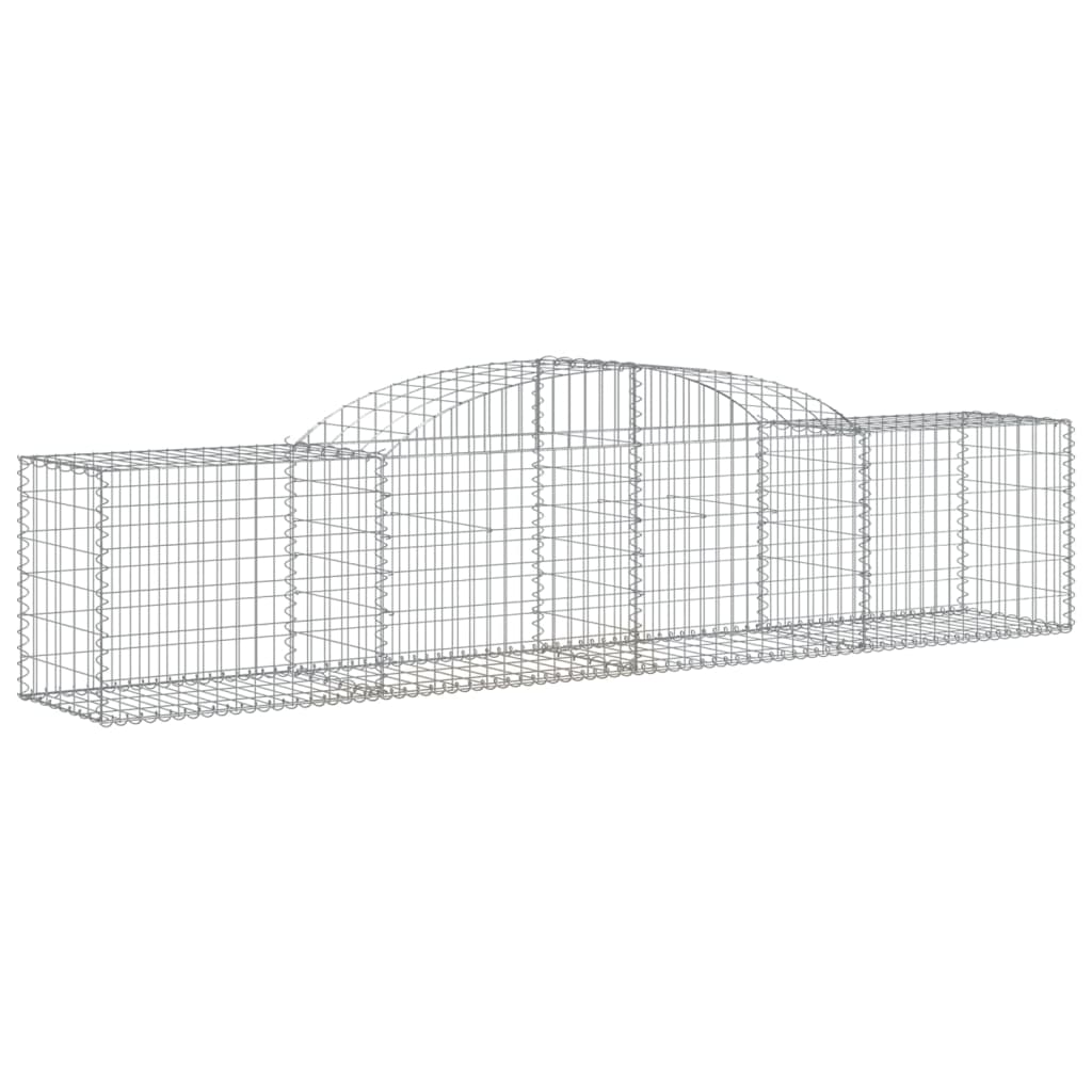 vidaXL Arched Gabion Baskets 5 pcs 118.1"x19.7"x23.6"/31.5" Galvanized Iron