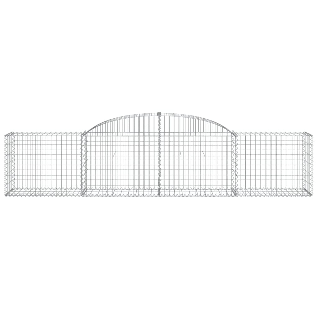 vidaXL Arched Gabion Baskets 5 pcs 118.1"x19.7"x23.6"/31.5" Galvanized Iron