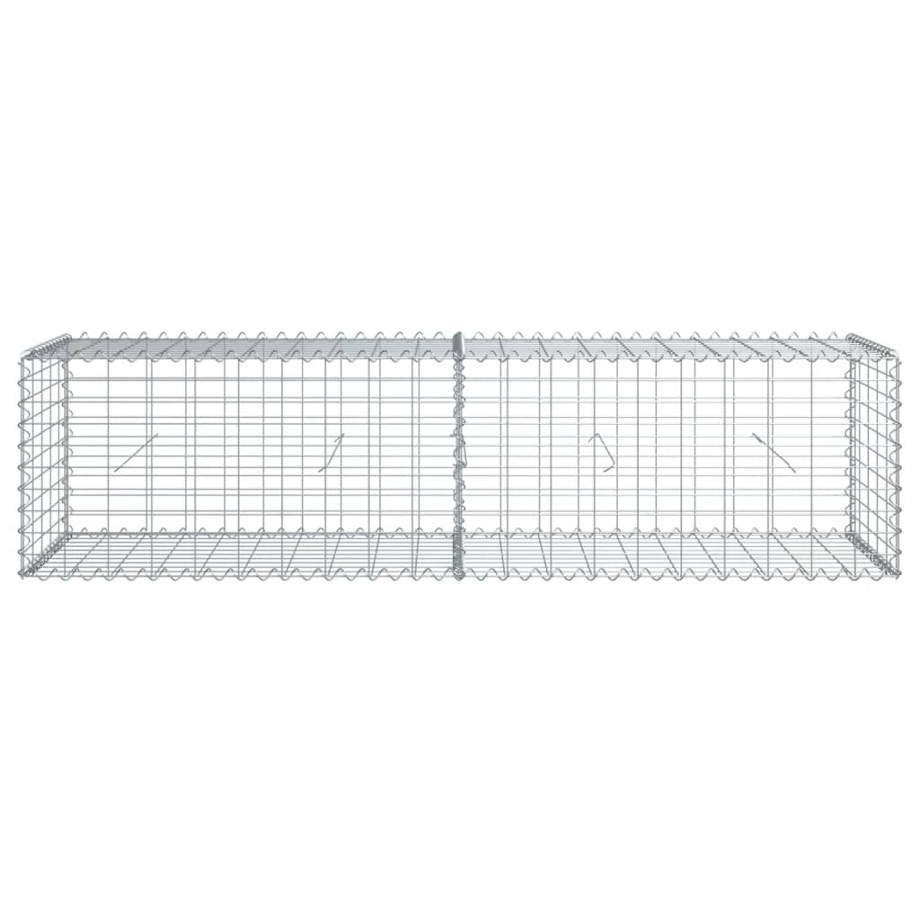 vidaXL Gabion Basket with Cover 39.4"x19.7"x39.4" Galvanized Iron