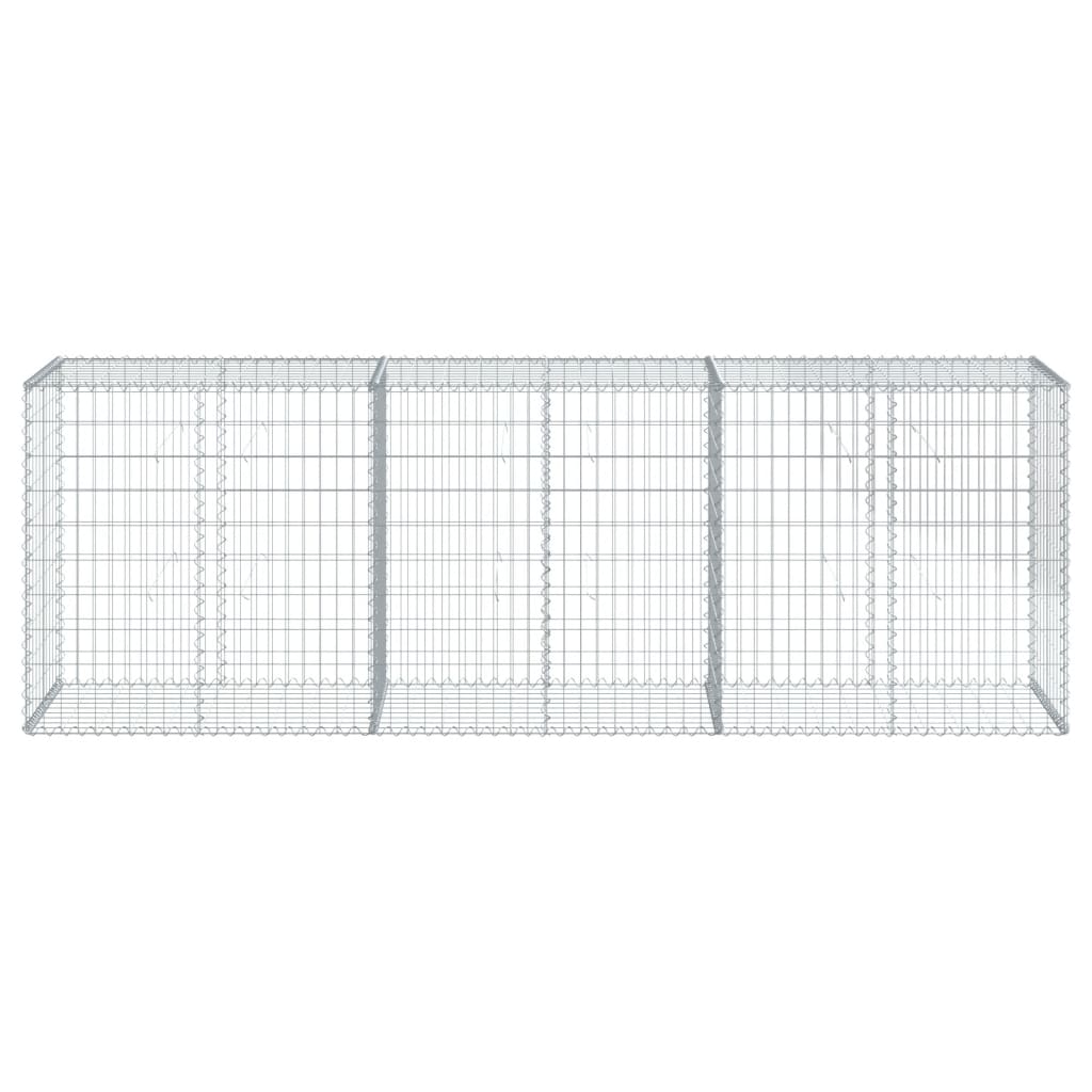 vidaXL Gabion Basket with Cover 39.4"x19.7"x39.4" Galvanized Iron