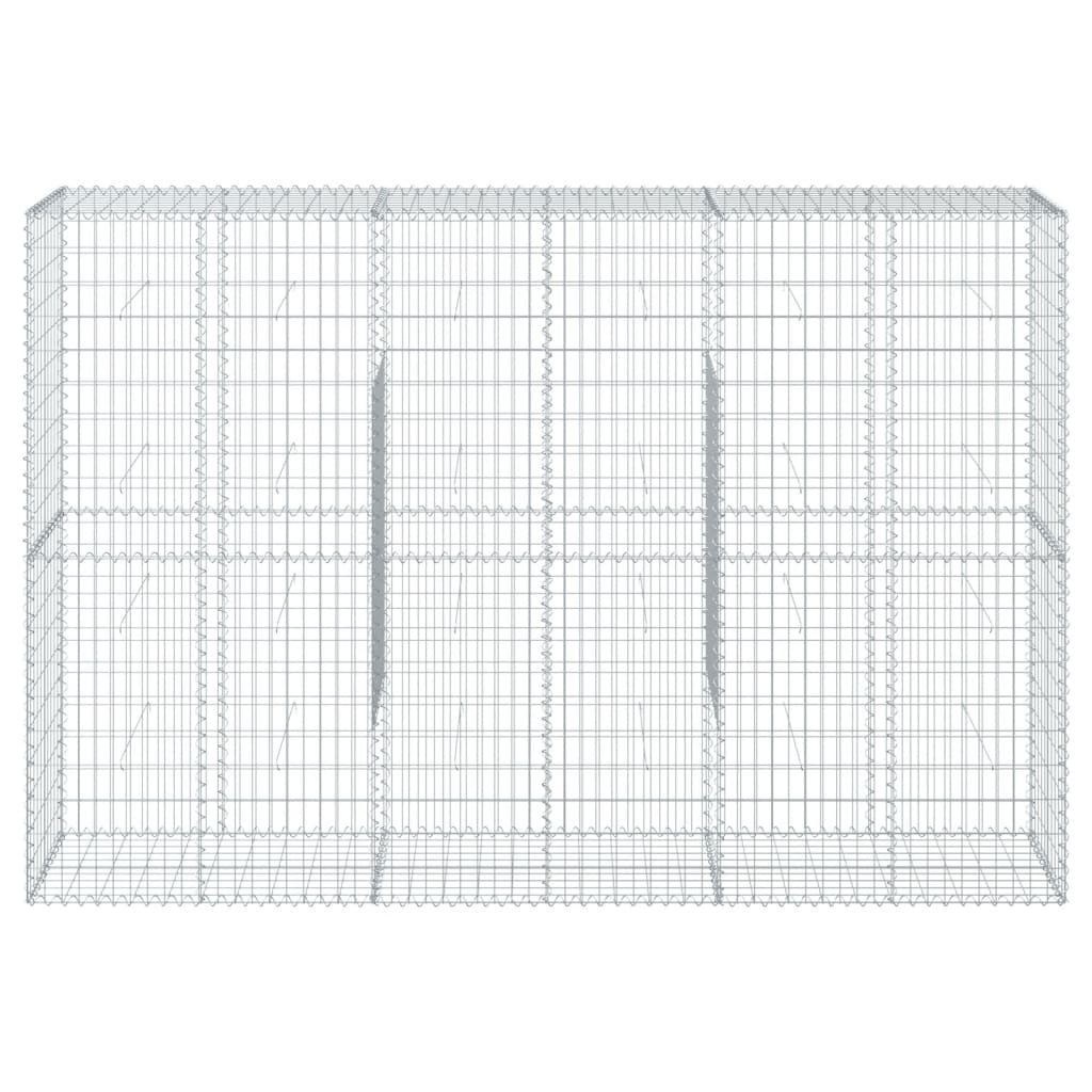vidaXL Gabion Basket with Cover 39.4"x19.7"x39.4" Galvanized Iron