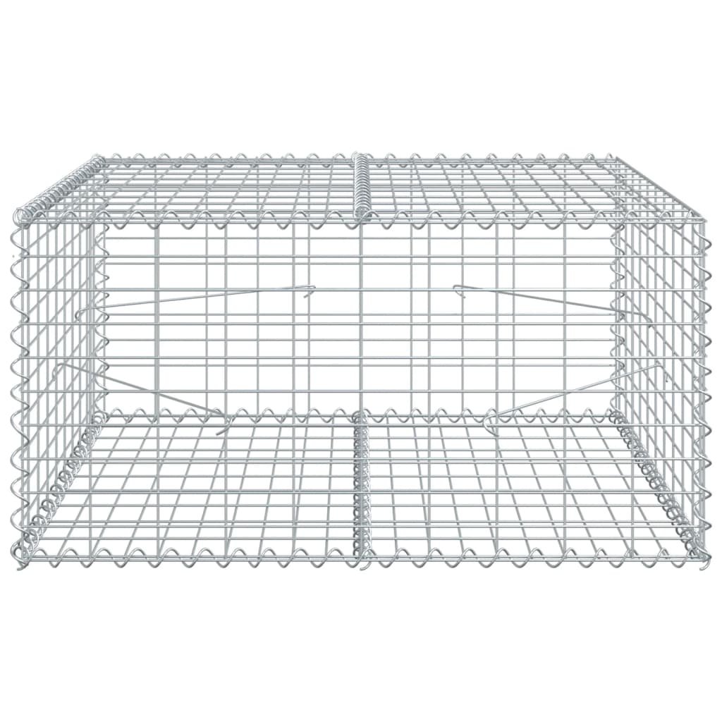 vidaXL Gabion Basket with Cover 39.4"x19.7"x39.4" Galvanized Iron