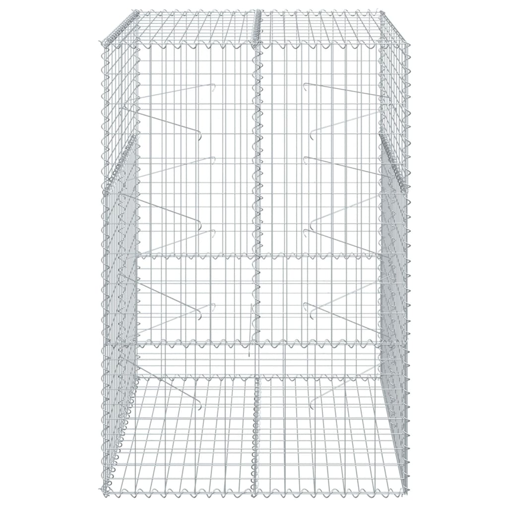 vidaXL Gabion Basket with Cover 39.4"x19.7"x39.4" Galvanized Iron