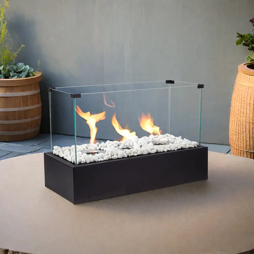 18''L Rectangular Large Tabletop Fire Pit
